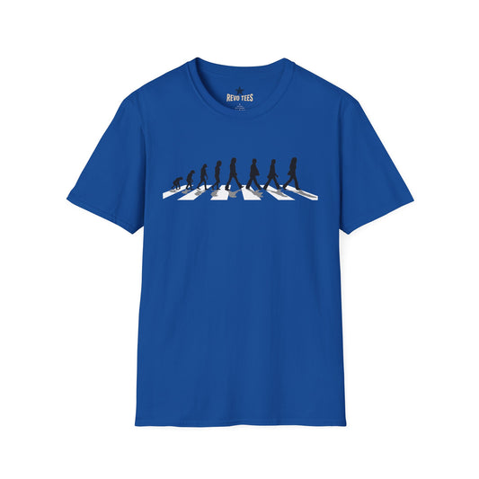 Revotees Evolution of Abby Road the Beatles Unisex Softstyle T-Shirt - alternate view 2