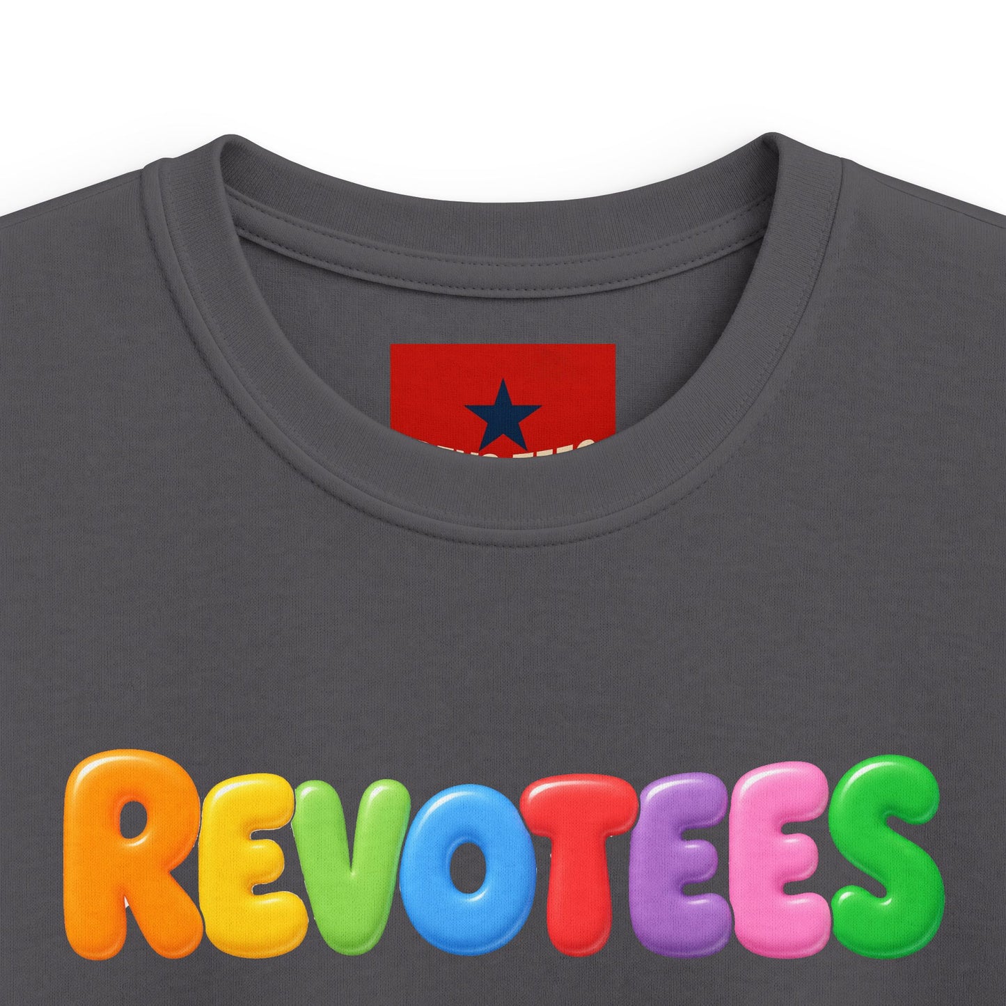 Kids Tee — Colorful 'REVOTEES' Bubble Letter Shirt for Children