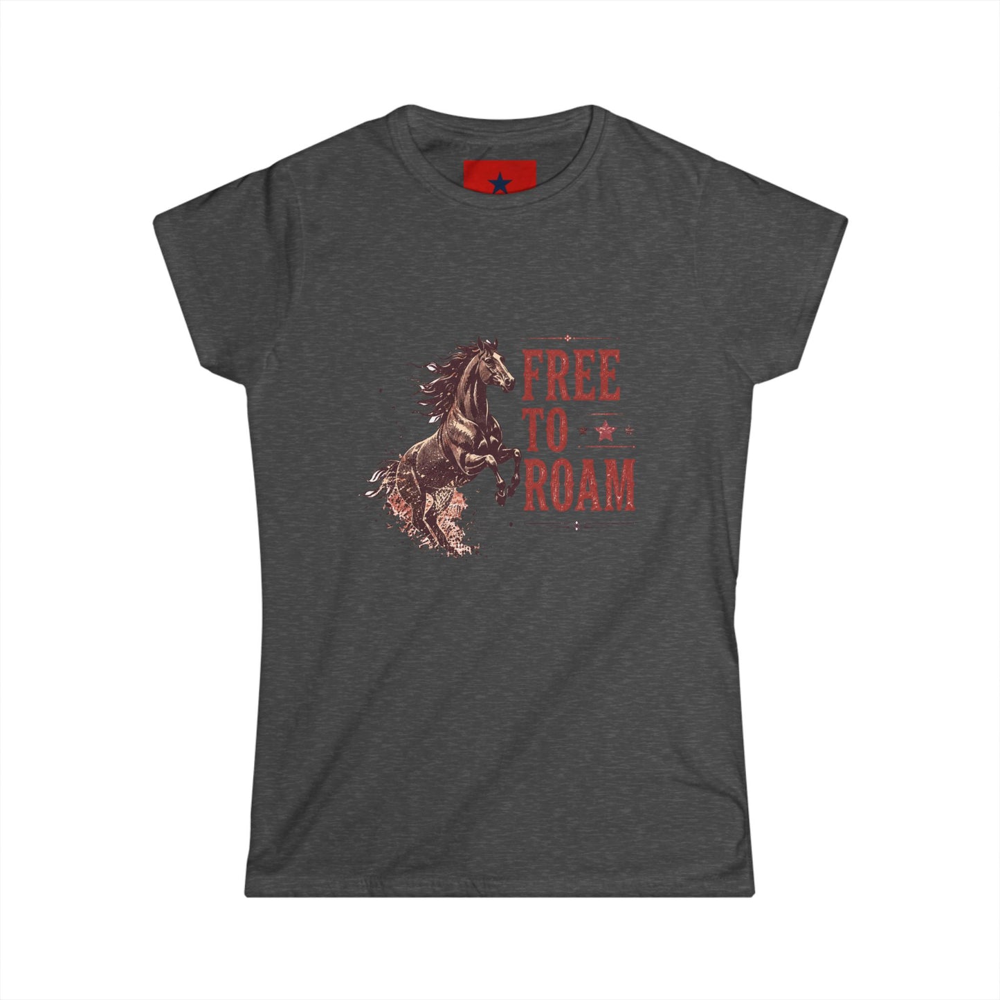 Free to Roam Horse Graphic Tee — Women's Casual Western T-Shirt