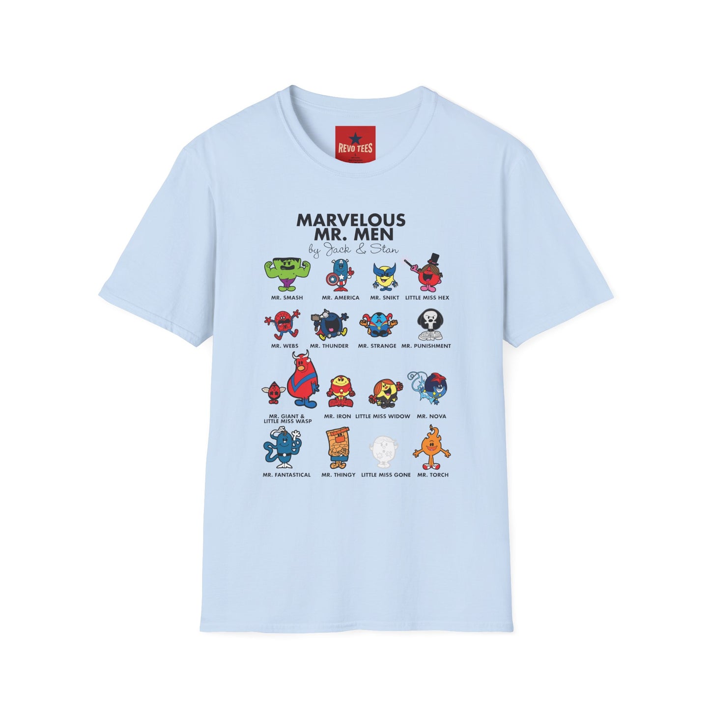 Marvelous Mr. Men Superhero T-Shirt — Funny Comic Character Tee