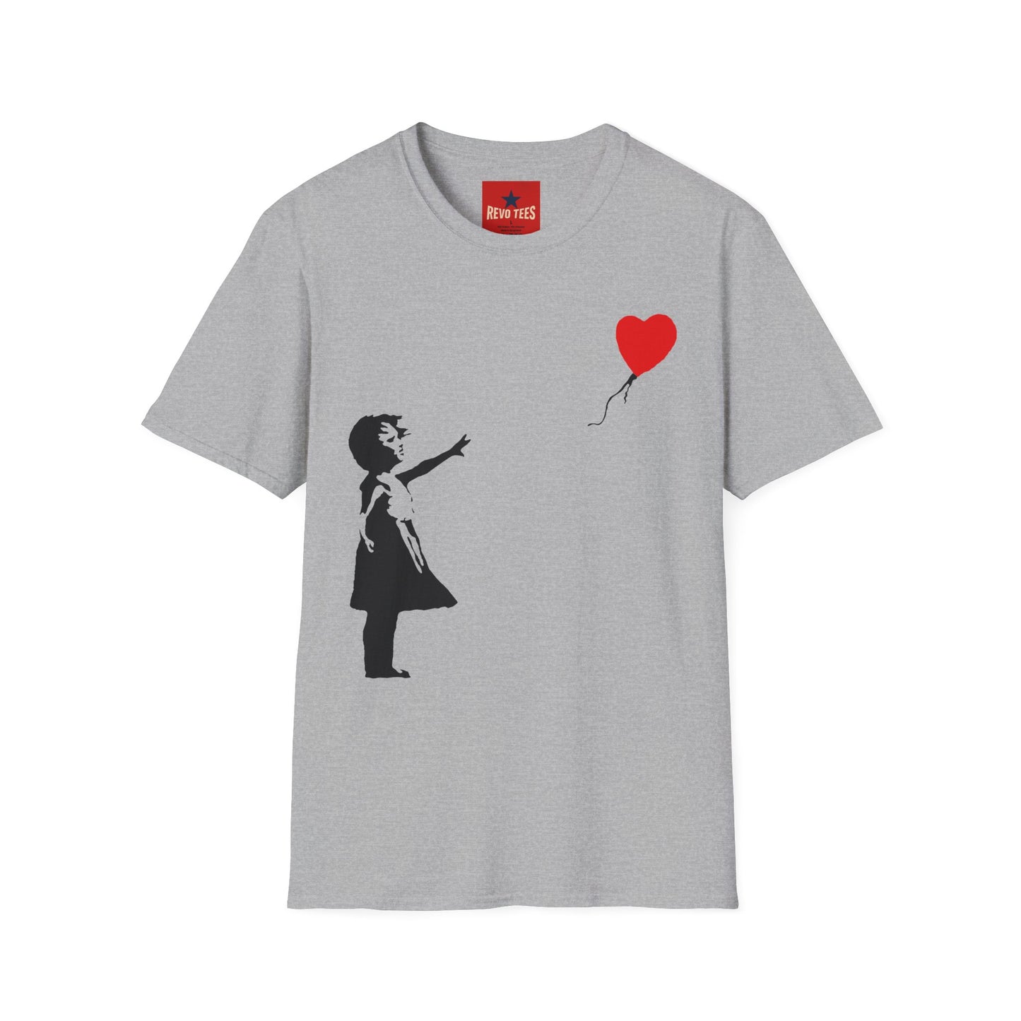Banksy-Inspired Girl with Heart Balloon T-Shirt — Street Art Graphic Tee