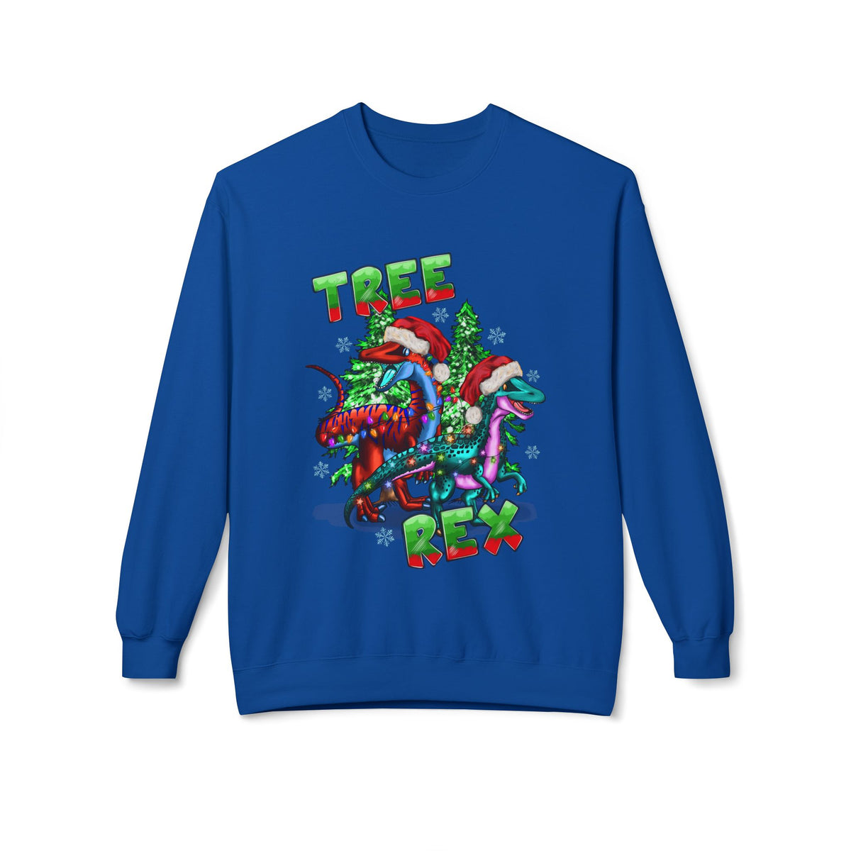 Tree Rex Christmas — Festive Dinosaur Holiday CrewneckSweatshirt