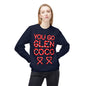 "You Go Glen Coco" Candy Cane Holiday Graphic Crewneck Sweatshirt