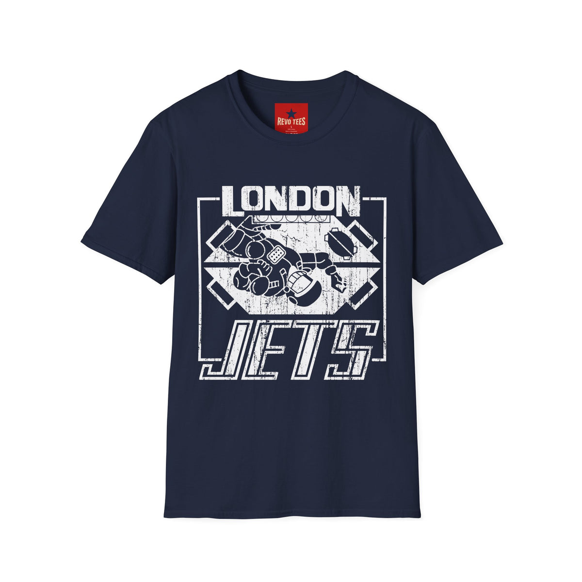 Revotees London Jets Graphic Vintage Sports Skate Logo T-Shirt - alternate view 8