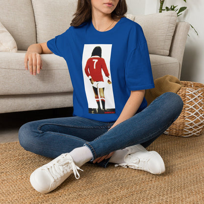 Banksy George Best Soccer Player No.7 Graphic T-Shirt — Retro Football Jersey Illustration
