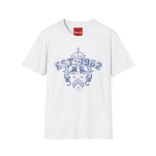 Revotees Est. 1982 Crest Vintage Heraldic Graphic T-Shirt