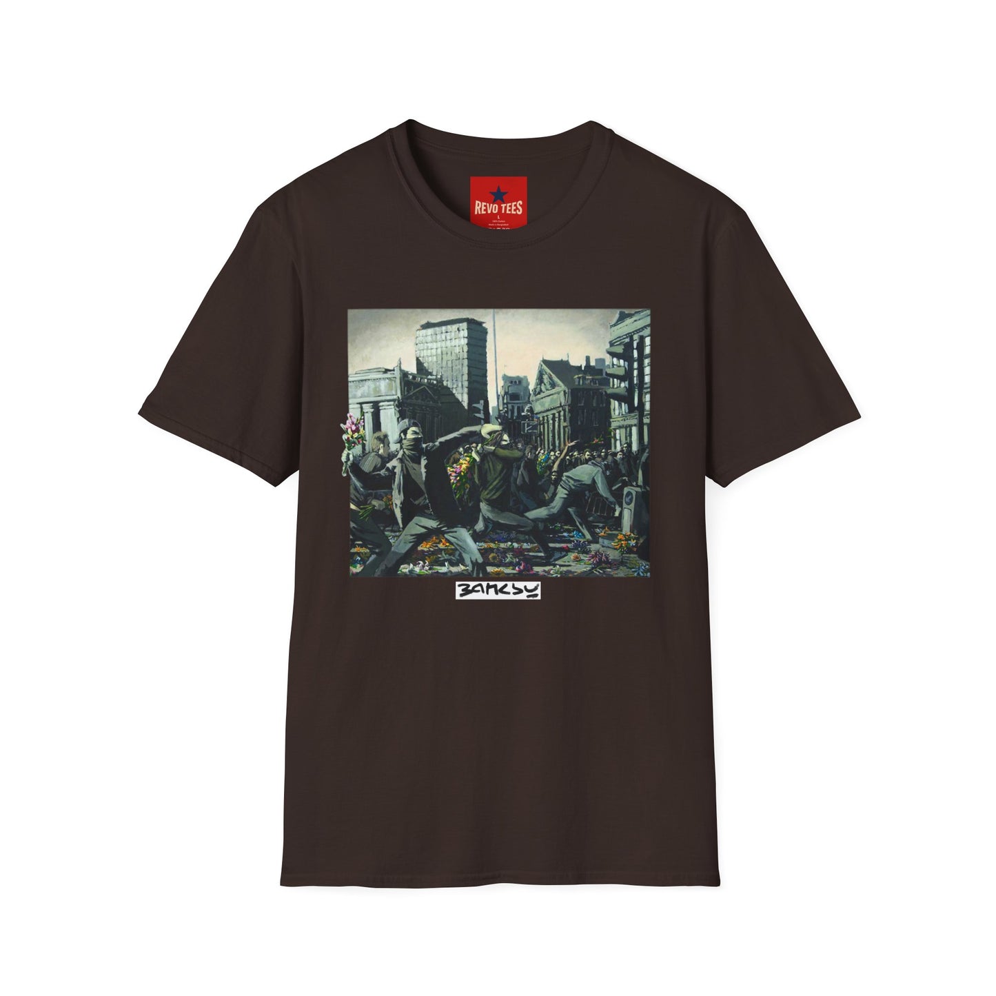 Banksy City Riot Graphic T-Shirt — Urban Protest Art Tee