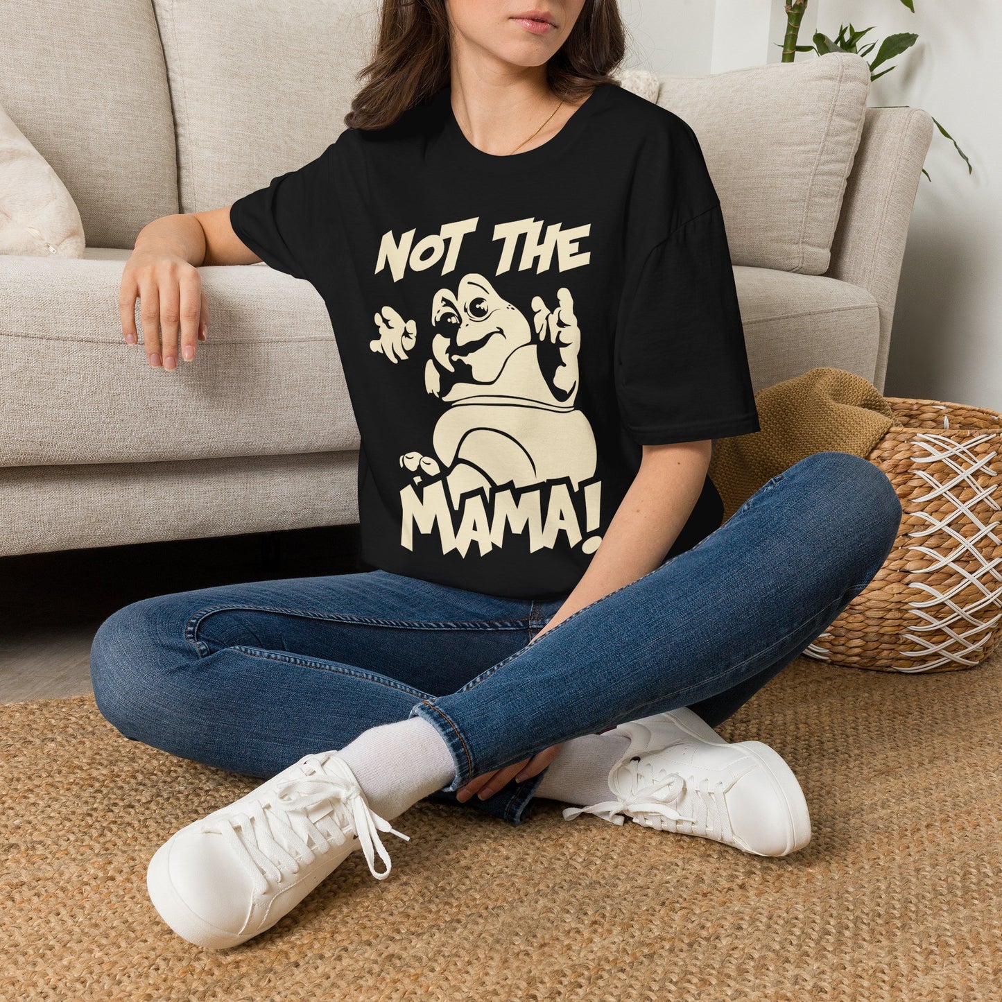 Not The Mama! Retro Creature Graphic T-Shirt — Funny Pop Culture Quote Tee