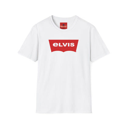 Elvis Logo T-Shirt — Retro Red Graphic Tee for Music Fans