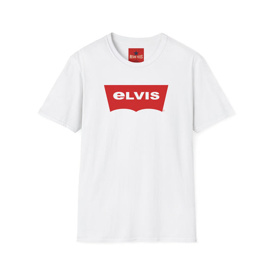 Revotees Elvis Logo Retro Red Graphic for Music Fans T-Shirt - alternate view 2