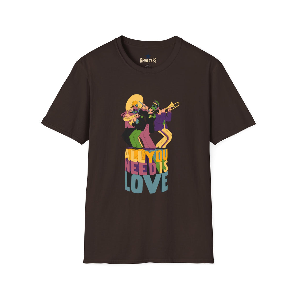 Revotees Retro Jazz Band All You Need Is Love Graphic T-Shirt - alternate view 4