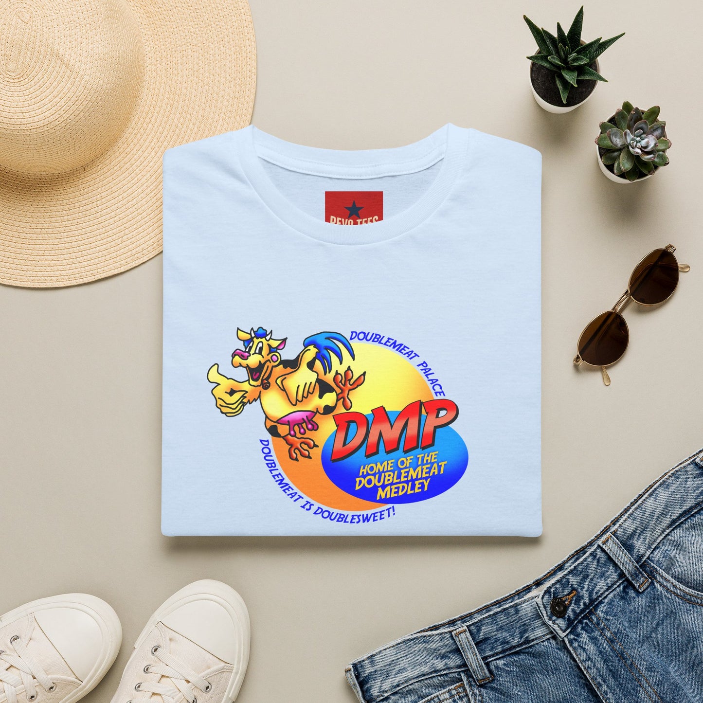 T-Shirt — DMP DoubleMeat Medley Retro Mascot Graphic Tee
