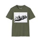 Revotees Banksy Tank Lineup Graphic Stencil Military Tanks Design T-Shirt - alternate view 4