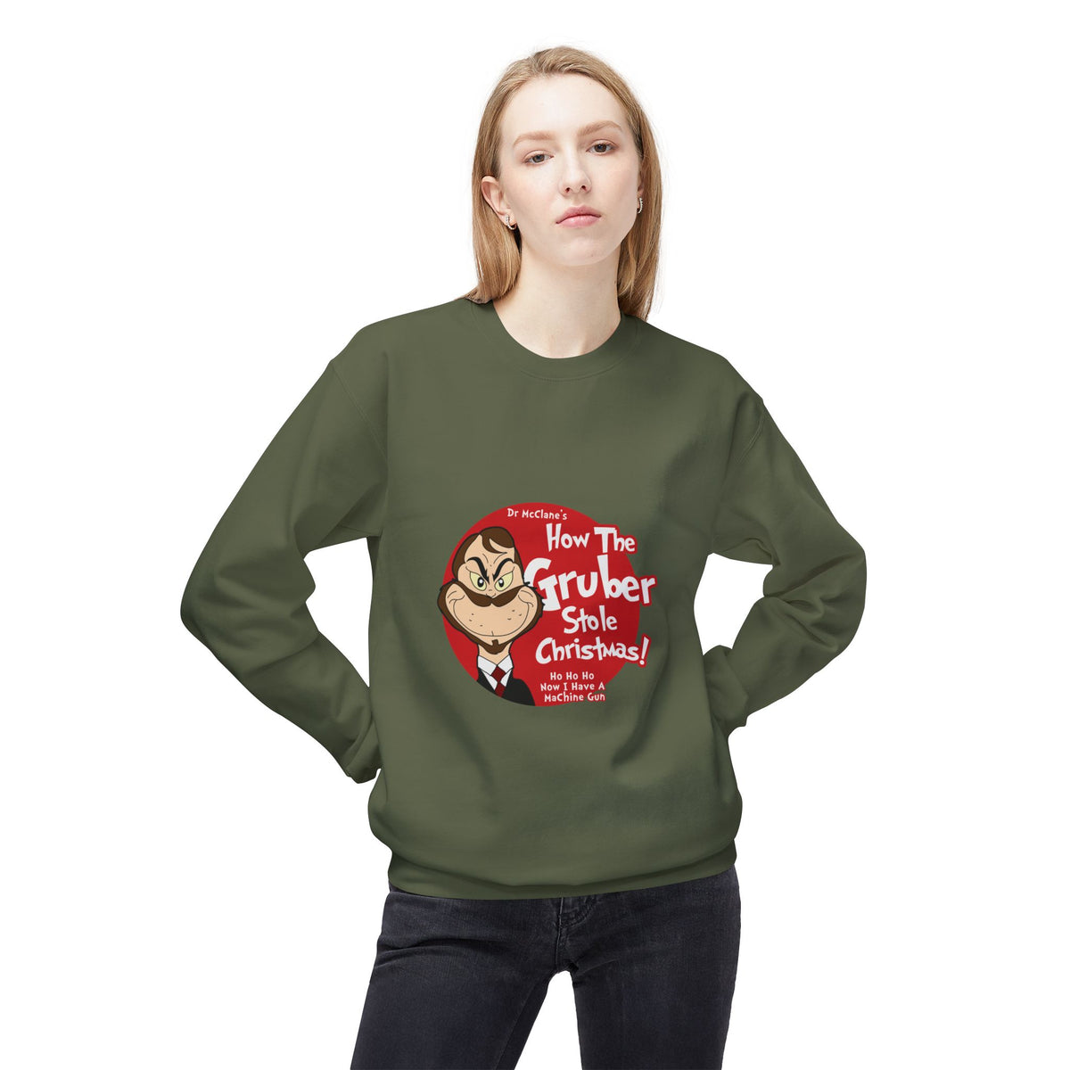 How The Gruber Stole Christmas Crewneck Sweatshirt