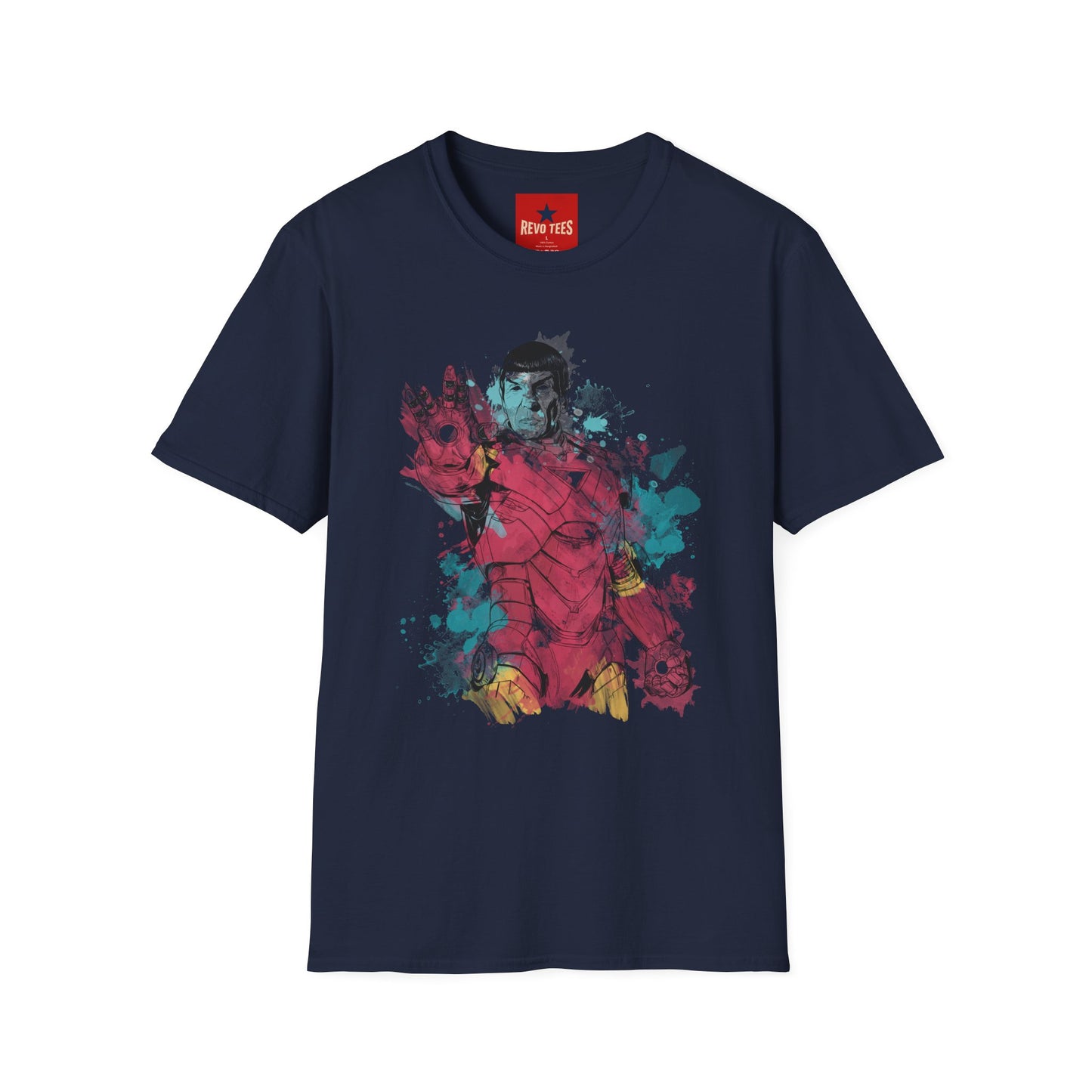 Retro Space Pilot T-Shirt — Watercolor Sci‑Fi Illustration