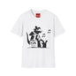 Music Cat T-Shirt — Black Silhouette Singing Rat Graphic Tee