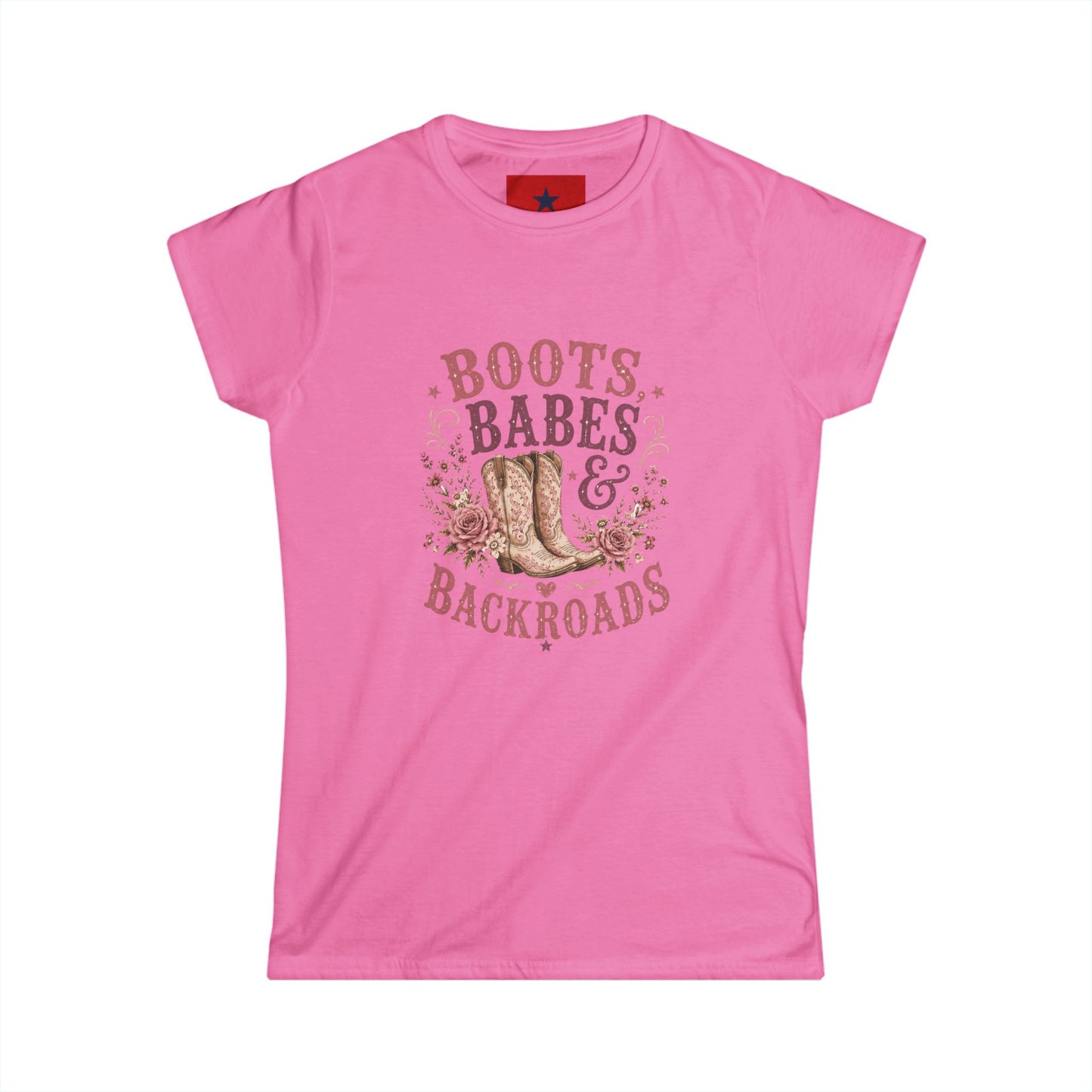 Boots, Babes & Backroads Women's Tee — Floral Cowboy Western Graphic Shirt