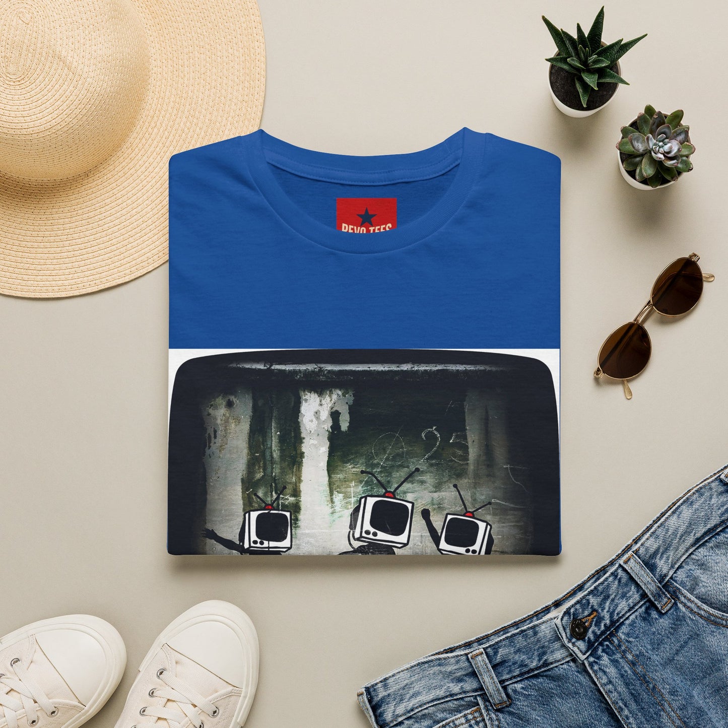 Banksy TV Head Graphic T-Shirt