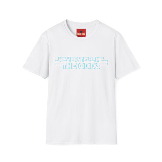 Never Tell Me the Odds T-Shirt — Retro Sci‑Fi Quote Tee