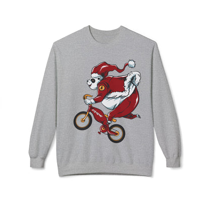 Santa Bear BMX Sweatshirt — Funny Christmas Cycling Holiday Crewneck