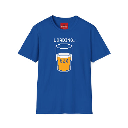 Beer Loading 62% T-Shirt — Funny Pixel Pint Graphic Tee for Beer Lovers