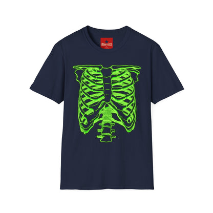 T-Shirt — Neon Green Rib Cage Graphic Tee