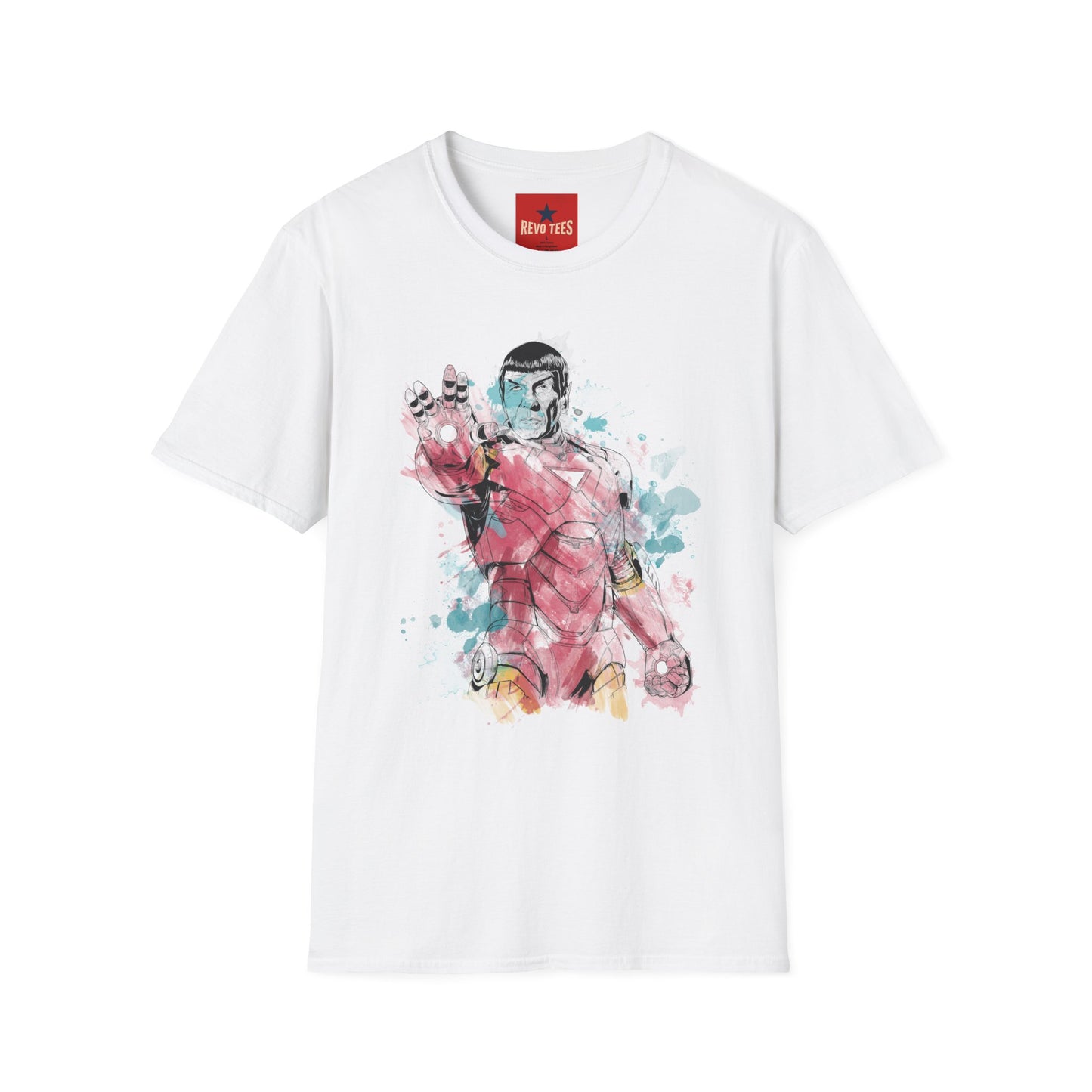 Retro Space Pilot T-Shirt — Watercolor Sci‑Fi Illustration