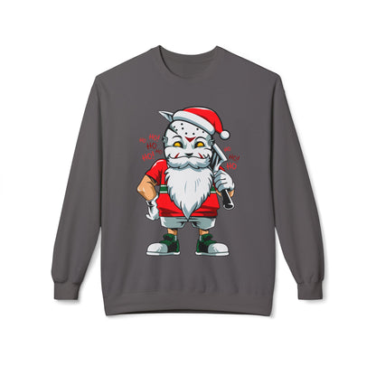 Santa Skull — Edgy Christmas Graphic Crewneck Sweatshirt