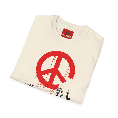 Banksy Peace Symbol Graffiti T-Shirt – Red Drip Street Art Tee