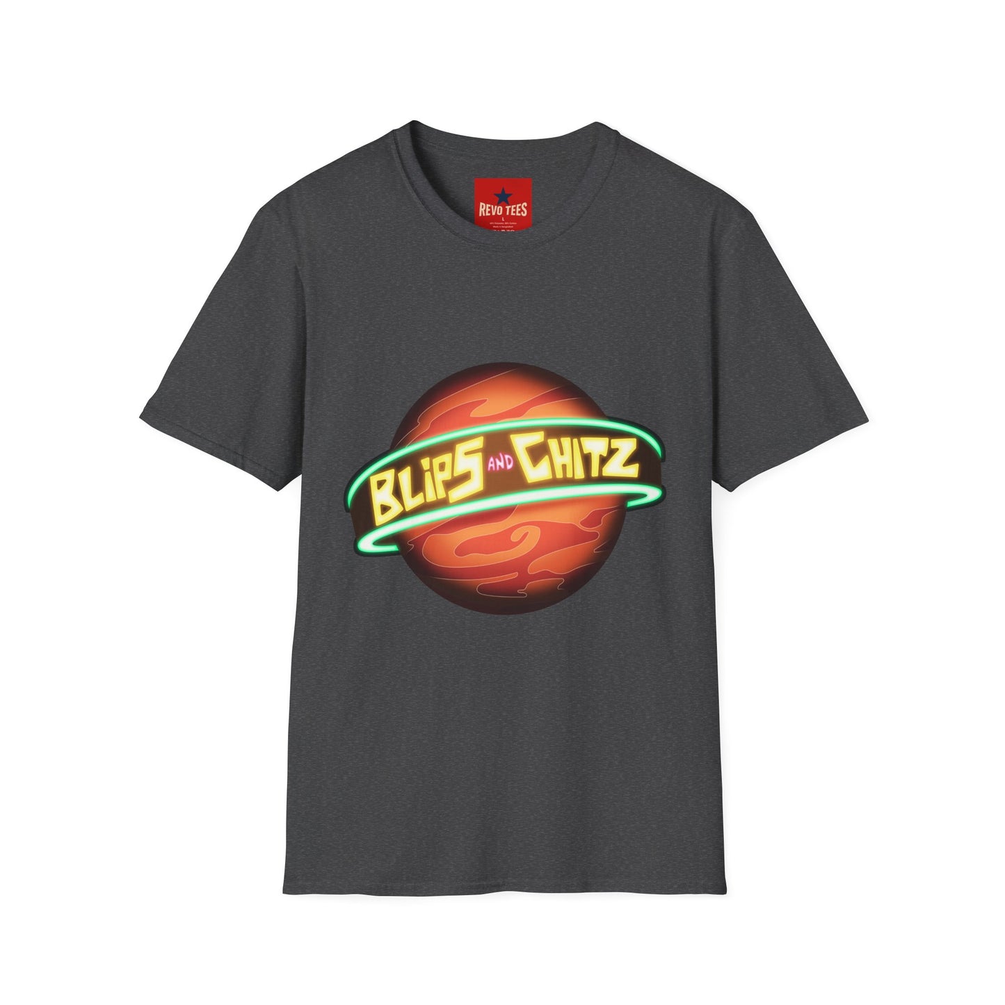 Blips and Chitz Retro Sci‑Fi T-Shirt — Planet Logo Tee