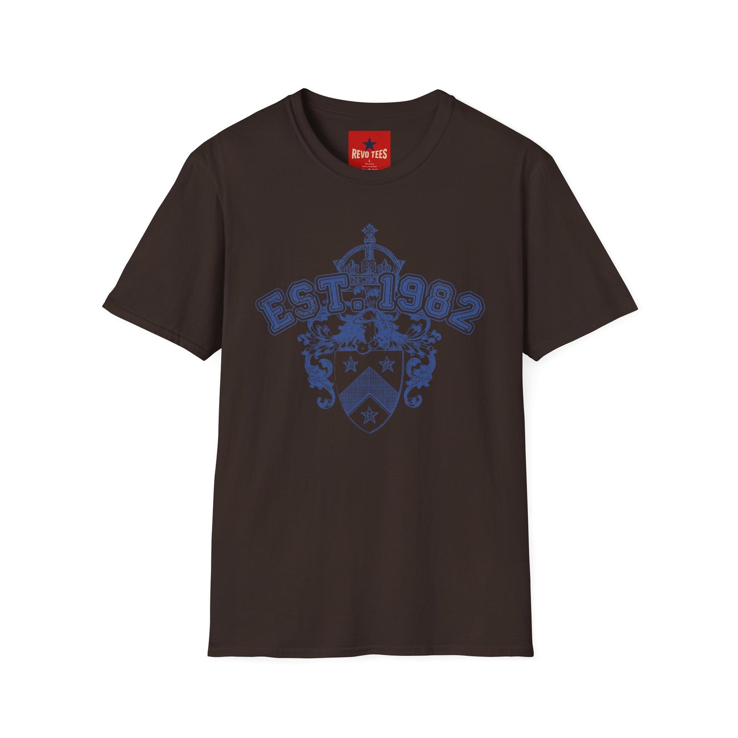 EST. 1982 Crest T‑Shirt — Vintage Heraldic Graphic Tee