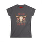 Wild at Heart Tee — Floral Longhorn Skull Women's T-Shirt