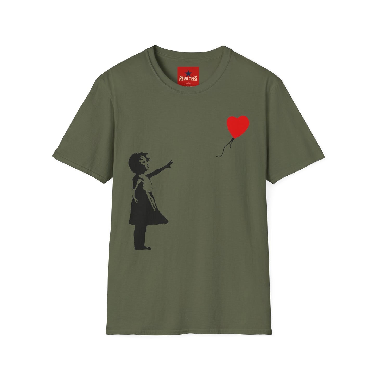Banksy Balloon Girl T‑Shirt — Heart Balloon Street Art Graphic Tee