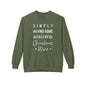 Christmas Wine Sweatshirt - "Simply Having Some Wonderful Christmas Wine" Holiday Crewneck