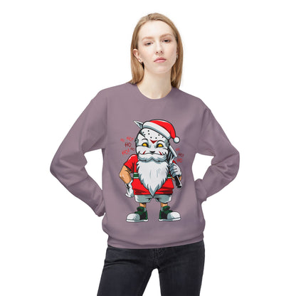 Santa Skull — Edgy Christmas Graphic Crewneck Sweatshirt