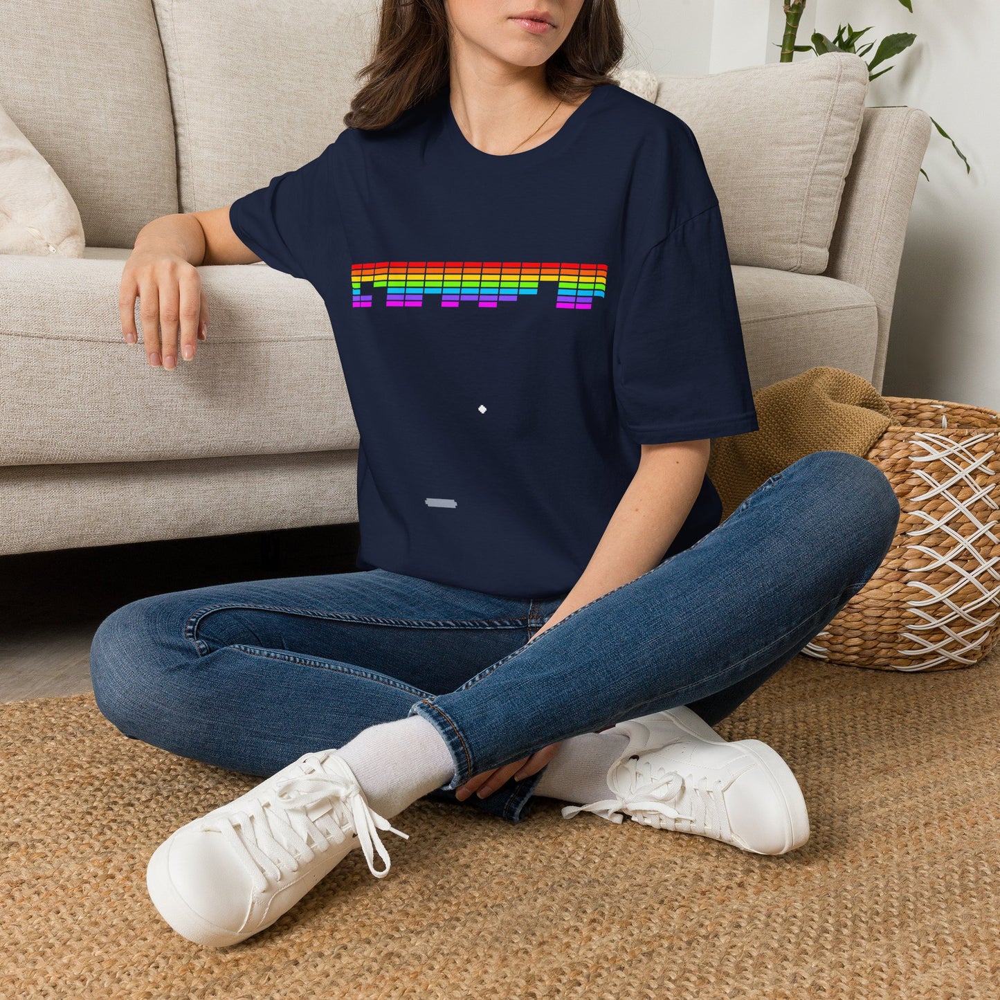 Rainbow Equalizer T-Shirt — Retro Audio Bars Pride Tee