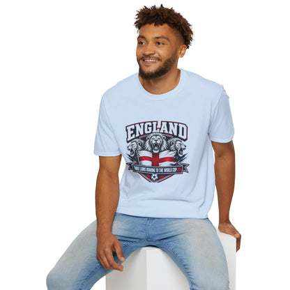 World Cup 2026 England Three Lions — Vintage Three Lions Flag Football Tee