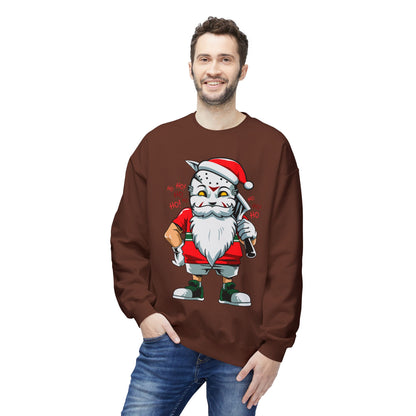 Santa Skull — Edgy Christmas Graphic Crewneck Sweatshirt