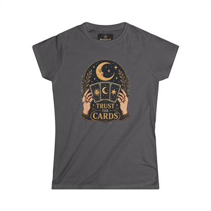 Tarot Tee — "Trust the Cards" Women's Spiritual Graphic T-Shirt