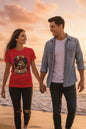 The Lovers Tarot Skull Tee — Romantic Day of the Dead Graphic Shirt
