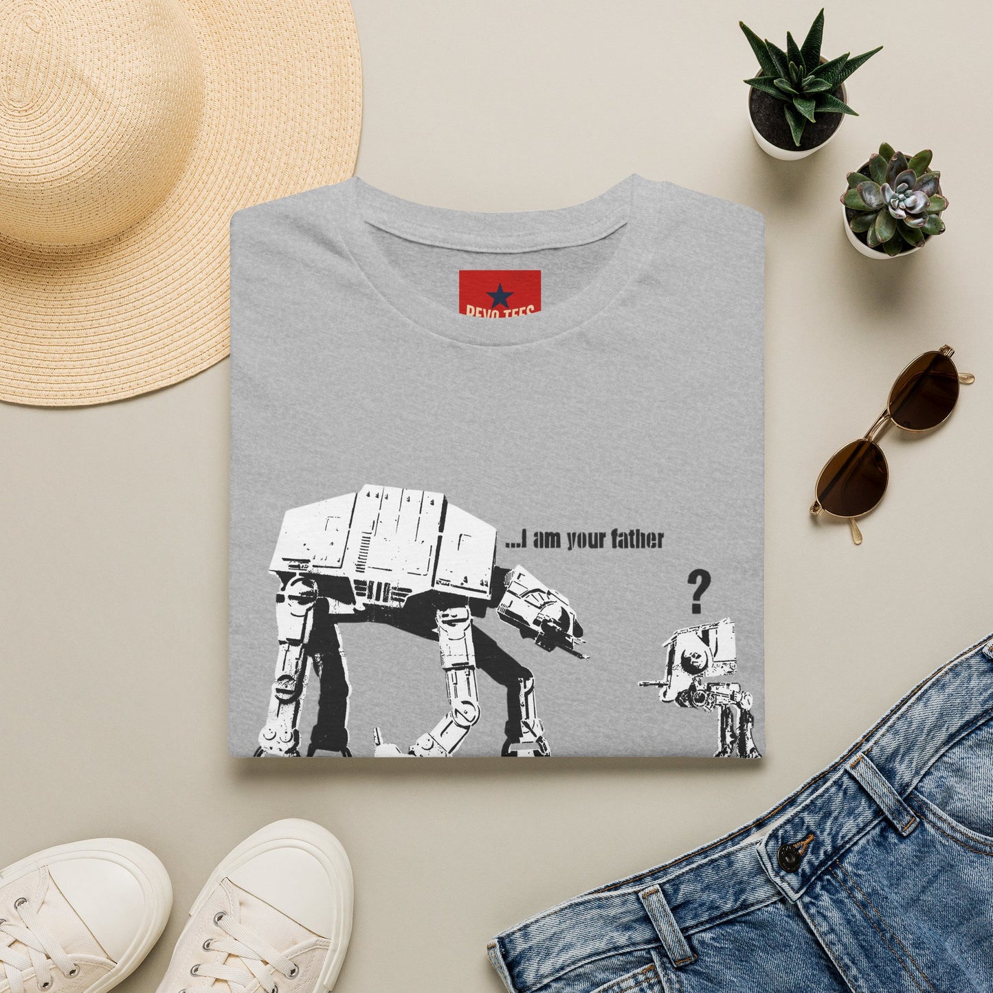 Banksy T‑Shirt — 'I am your father' Star Wars AT-AT Funny Graphic Tee