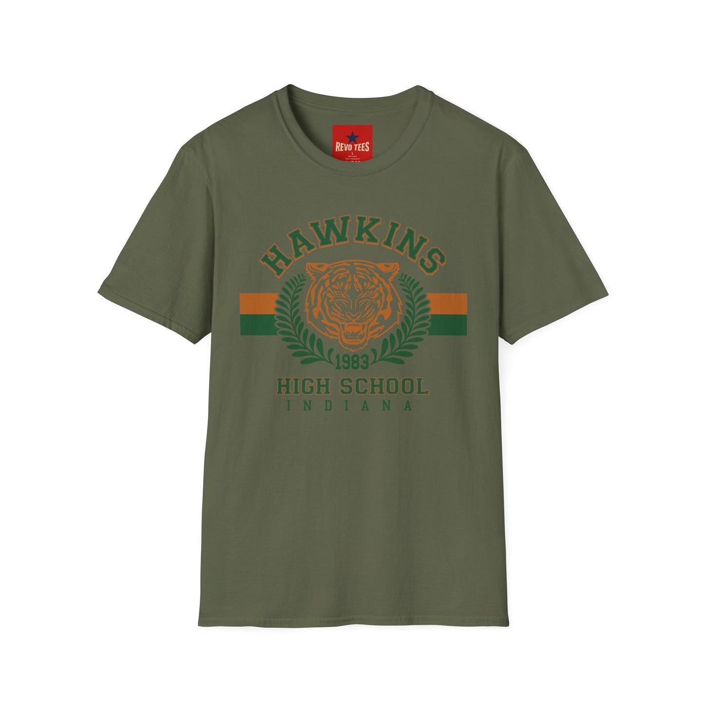 Hawkins High School Tiger Tee — Vintage 1983 Crest T‑Shirt
