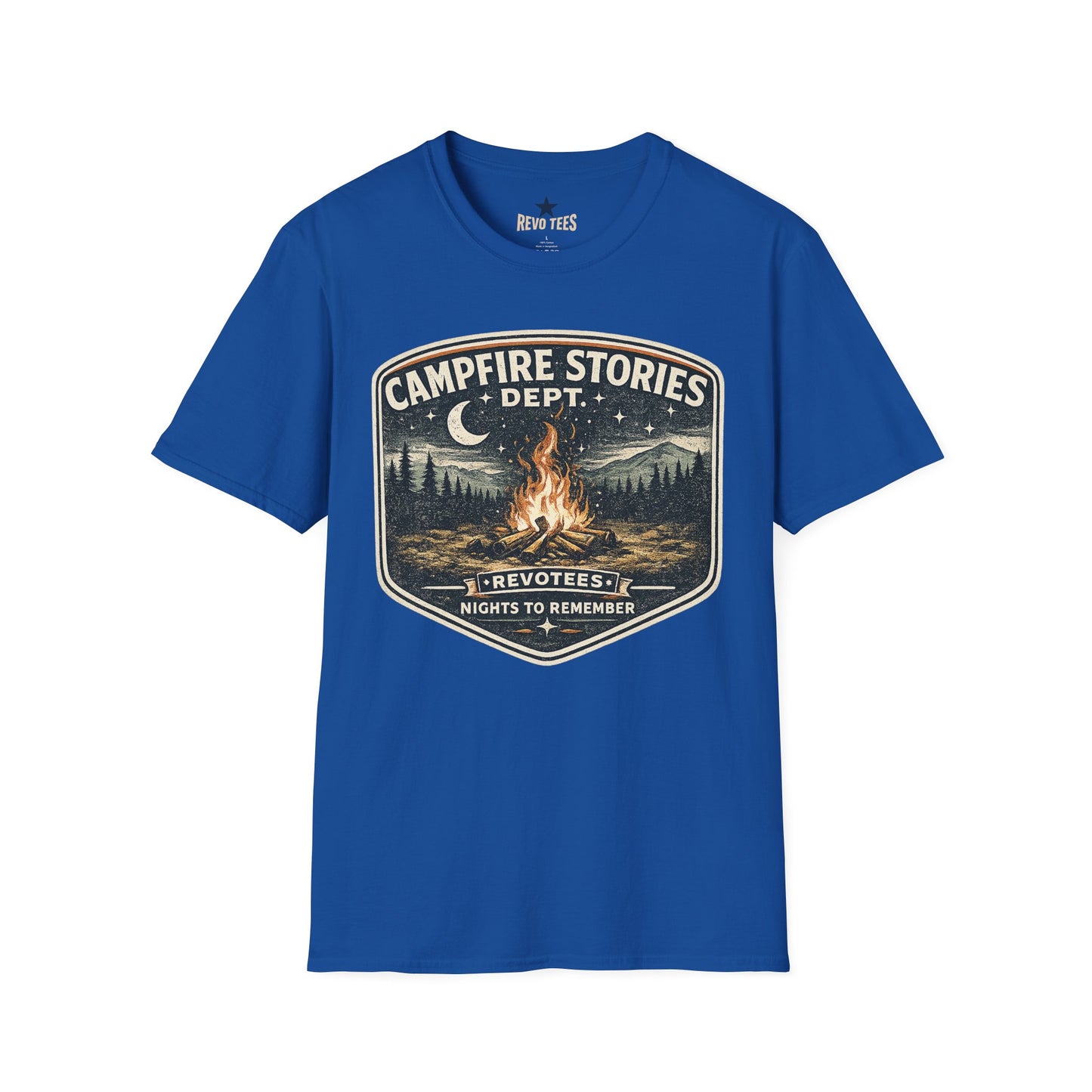 REVOTEES Campfire Stories T‑Shirt — Vintage Bonfire Graphic Tee
