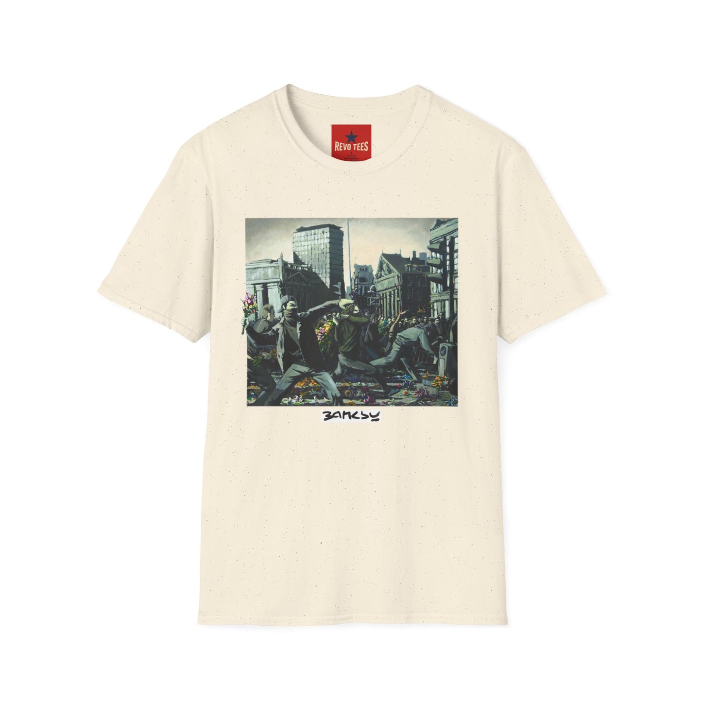 Banksy City Riot Graphic T-Shirt — Urban Protest Art Tee