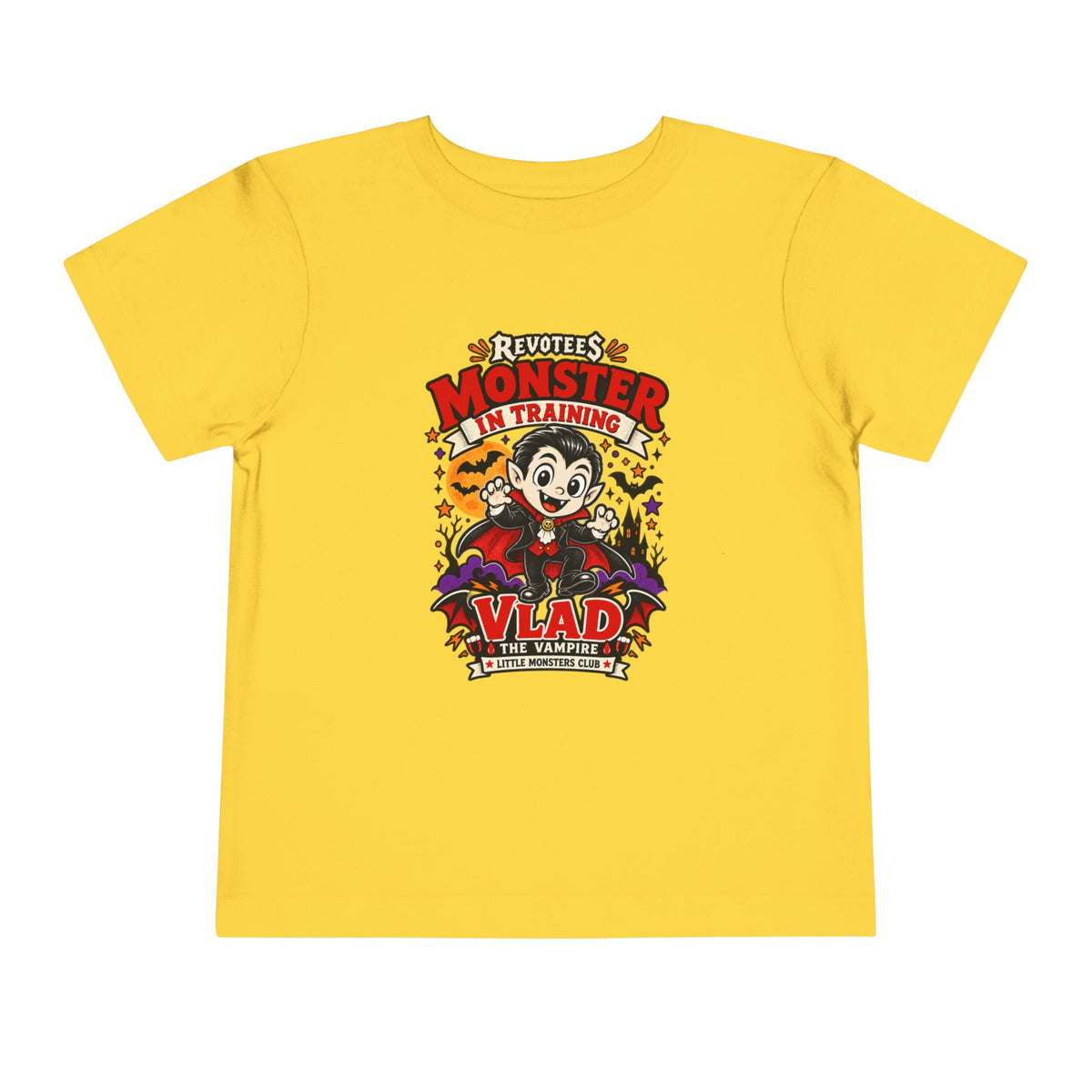 REVOTEES Toddler Monster In Training Tee — 'Vlad the Vampire' Halloween Kids Shirt