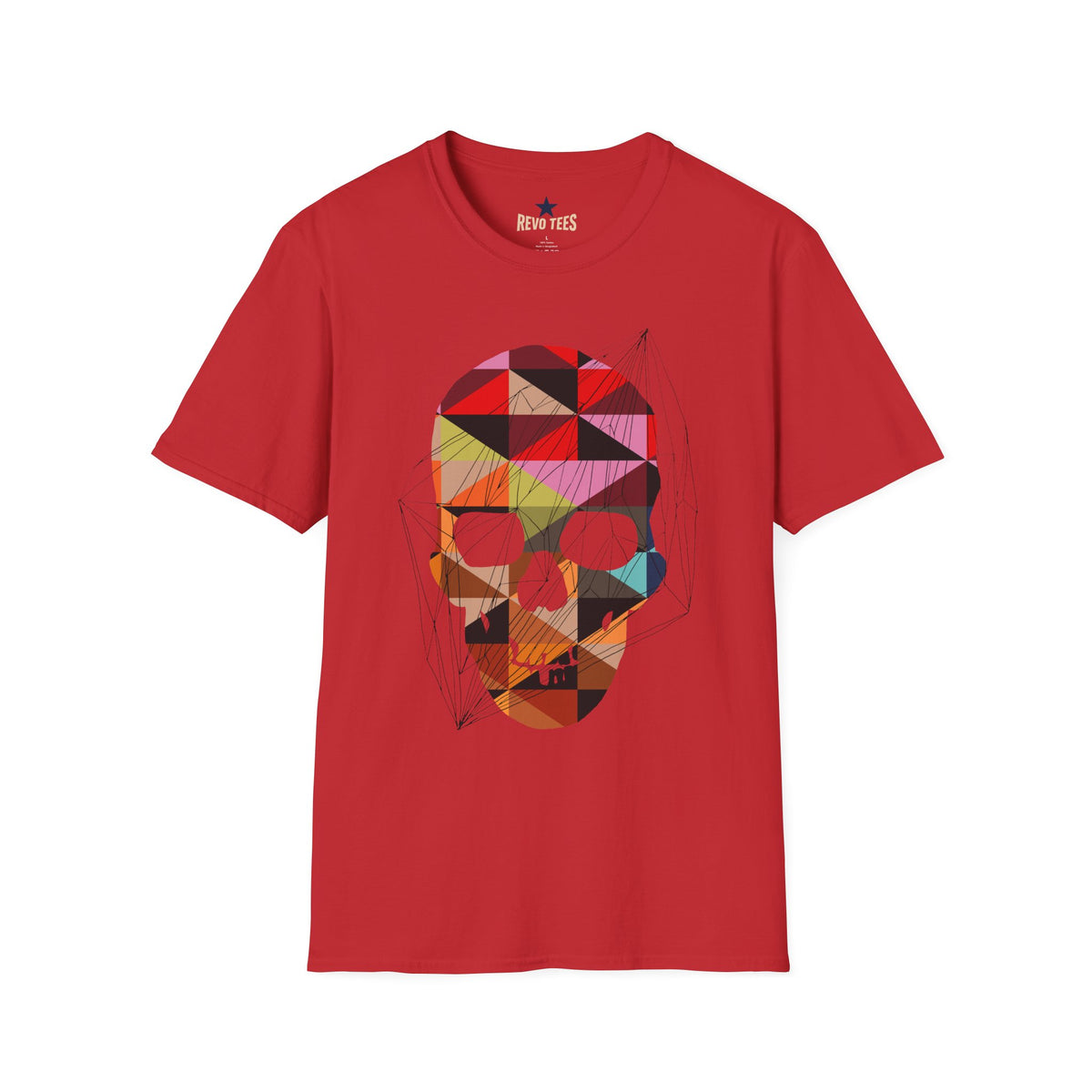 Revotees Geometric Colorblock Skull T-Shirt - alternate view 8