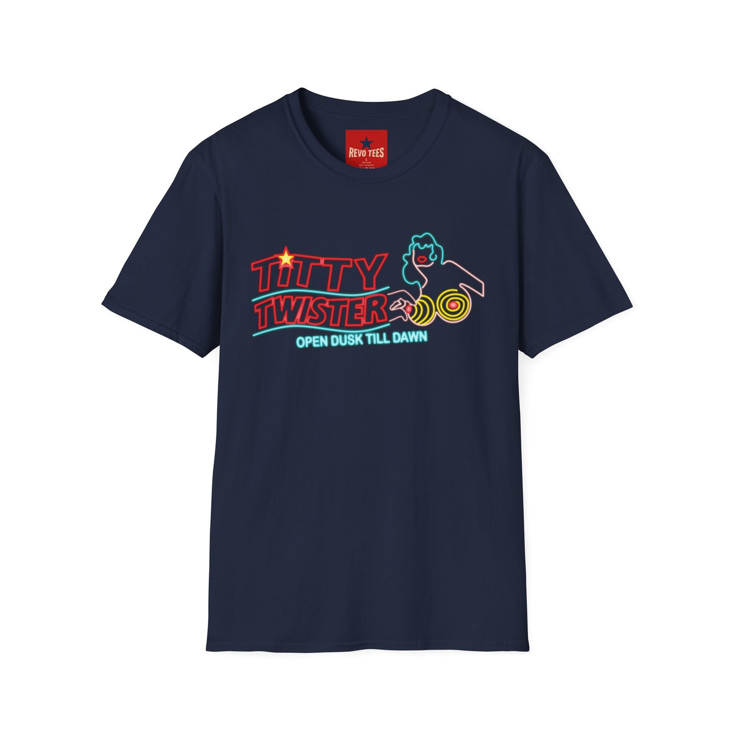 T-Shirt — 'Titty Twister' Neon Logo Tee (Open Dusk Till Dawn)