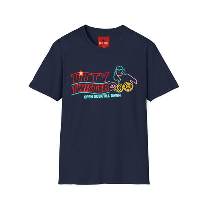 T-Shirt — 'Titty Twister' Neon Logo Tee (Open Dusk Till Dawn)