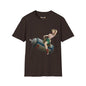 Revotees Banksy Pin Up Cowgirl Retro Pinup Girl Riding Soda Can Vintage T-Shirt - alternate view 4