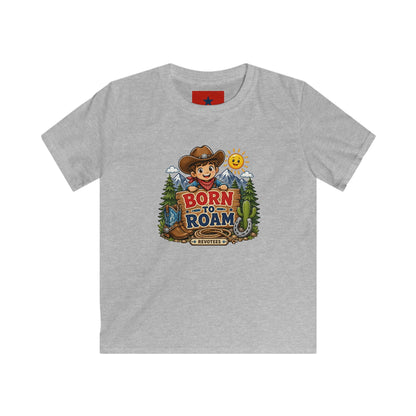 Kids T-Shirt – "Born to Roam" Cute Cowboy Adventure Tee for Little Explorers
